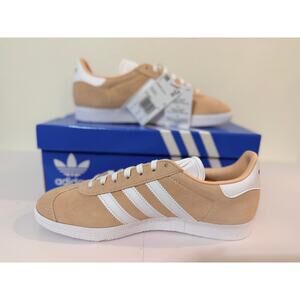 adidas Tan and White Athletic Shoes